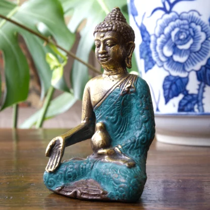 Buddha Holding a Water Jar (Teal)