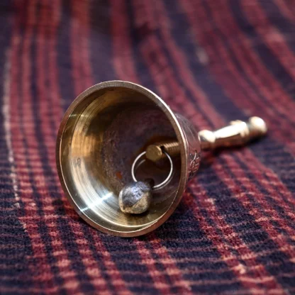 Hamsa Mini Brass Hand Bell