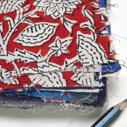 Indian Woodblock Print Fabric Pieces