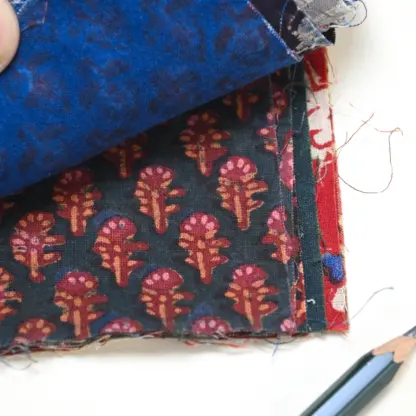 Indian Woodblock Print Fabric Pieces