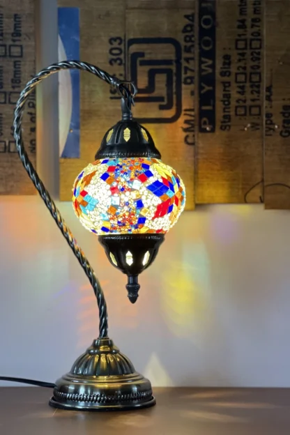 Turkish Mosaic Lamp Swan Neck