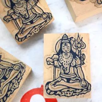 Nepali Woodblock Stamp M Shiva