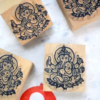 Nepali Woodblock Stamp S Ganesha