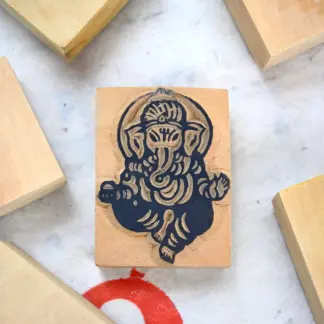 Nepali Woodblock Stamp S Ganesha