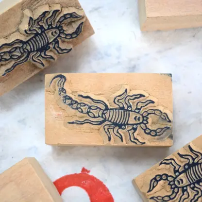 Nepali Woodblock Stamp S Scorpion