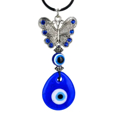 Evil Eye Butterfly Keychain