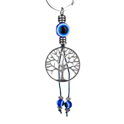 Evil Eye Tree of Life Keychain