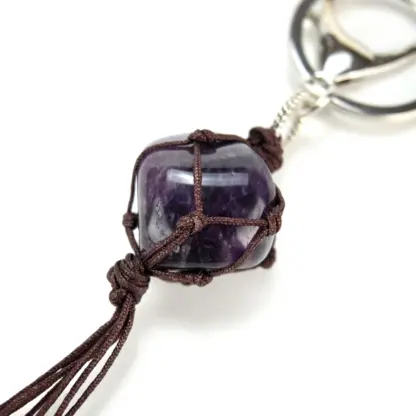 Amethyst Chakra Stone Keychain