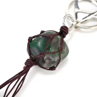 Fluorite Chakra Stone Keychain