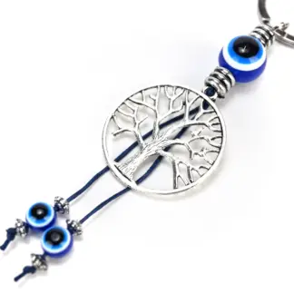 Evil Eye Tree of Life Keychain