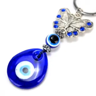 Evil Eye Butterfly Keychain