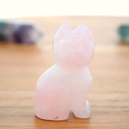 Rose Quartz Sitting Cat