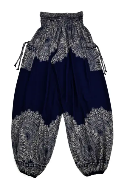 Aladdin Pants Navy Flower Forest