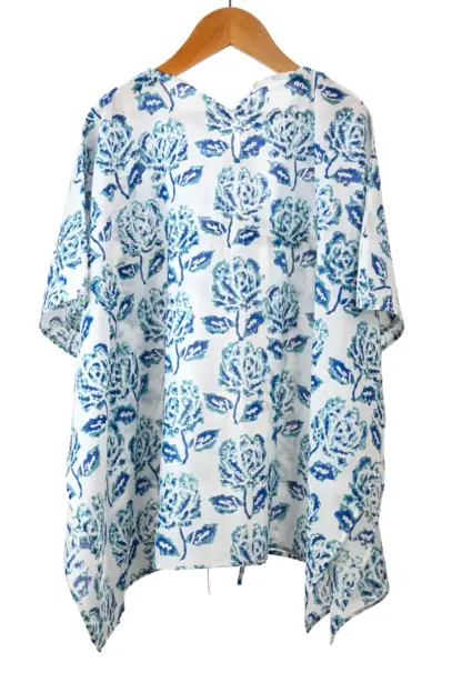 Kids Soft Cotton Kaftan Blue Back