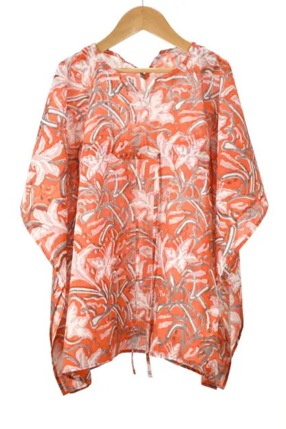 Kids Soft Cotton Kaftan Orange