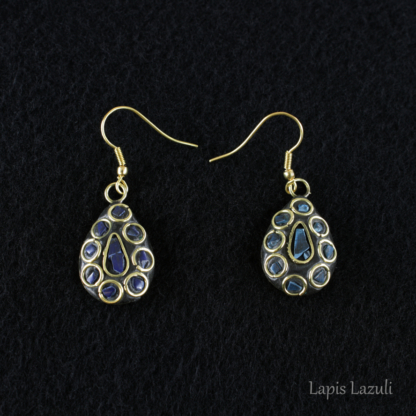 Gemstone Mosaic Earrings - Lapis Lazuli