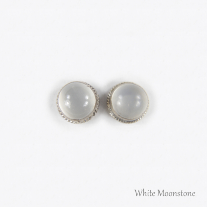 Nepali Natural Gemstone Earrings - White Moonstone